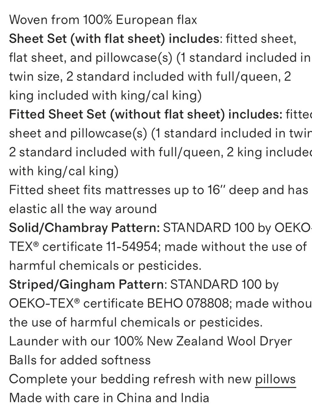NWT Quince European Linen 4 Piece Sheet Set, Queen (Espresso) MSRP $184 - Picture 7 of 7